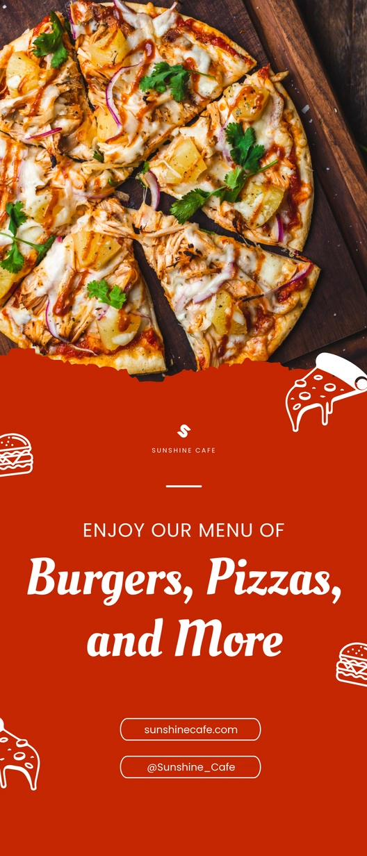 Food Promo Roll-up Banner Template
