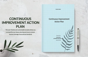 Continuous Improvement Action Plan Template