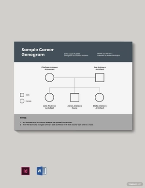 Sample Career Genogram Template