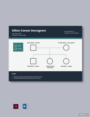Basic Career Genogram Template