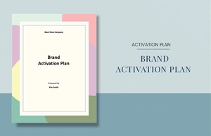 One Page Brand Activation Plan Template