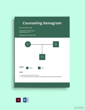Simple Counseling Genogram Template