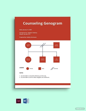 Basic Counseling Genogram Template