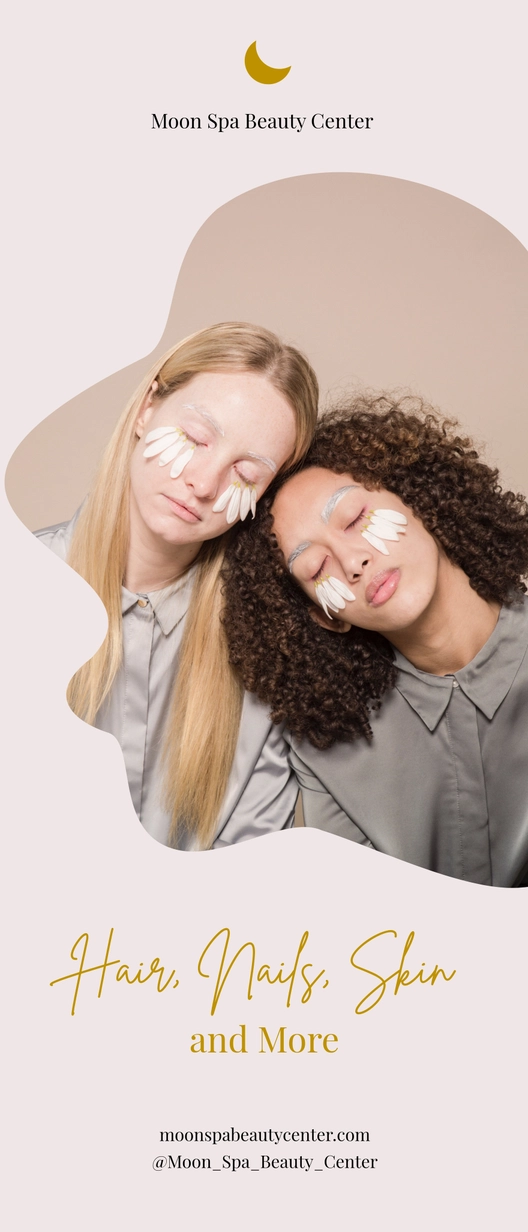Beauty Center & Spa Business Roll-Up Banner Template