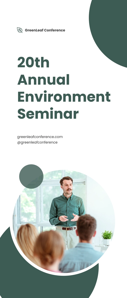 Conference & Seminar Event Roll-up Banner Template