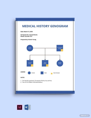 Medical History Genogram Template