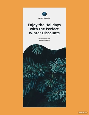 Winter Sale Roll Up Banner Template