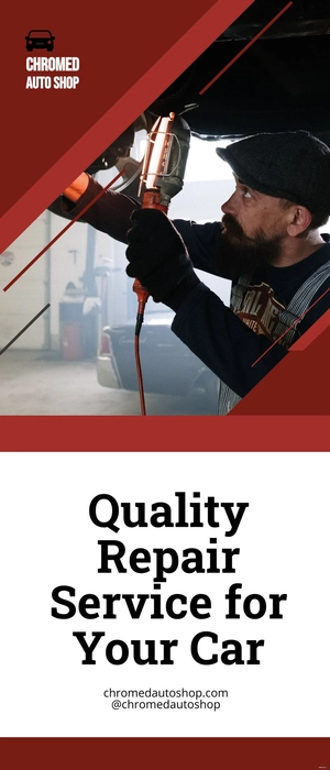 Car Auto Repair Service Roll-Up Banner Template Car Auto Repair Service Roll-Up Banner Template