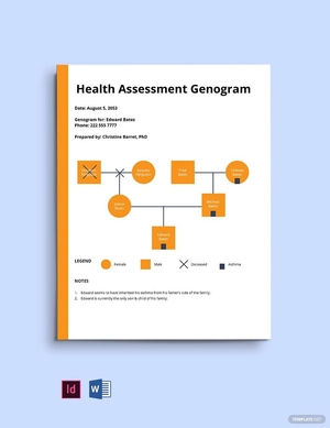 Health Assessment Genogram Template
