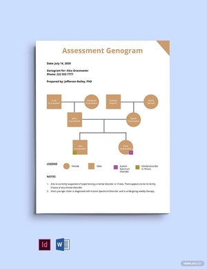 Blank Assessment Genogram Template
