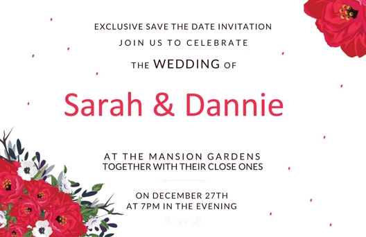 Sample Wedding Invitation Card Template
