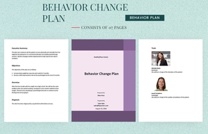 Sample Behavior Change Plan Template
