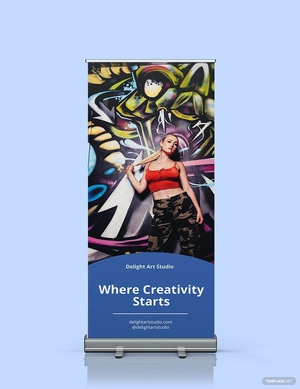 Art Studio Rollup Banner Template