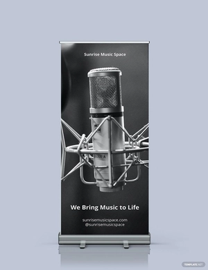 Recording Studio Rollup Banner Template