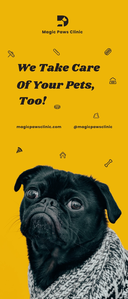 Veterinarian Clinic Rollup Banner Template