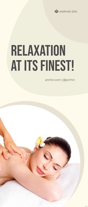 Massage And Spa Rollup Banner Template