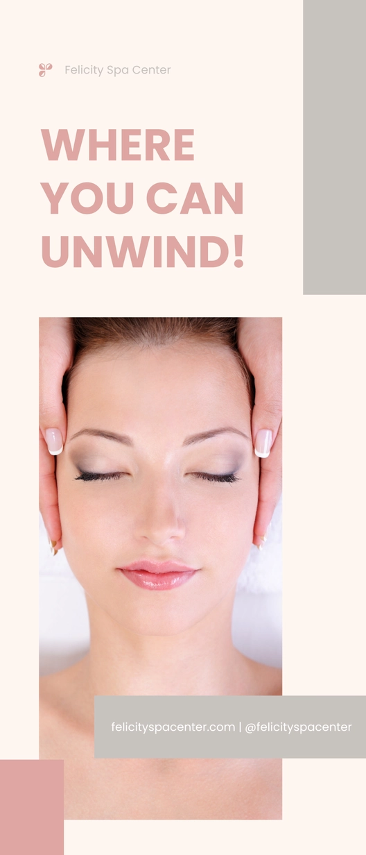 Spa Center Roll Up Banner Template