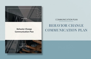 Behavior Change Communication Plan Template
