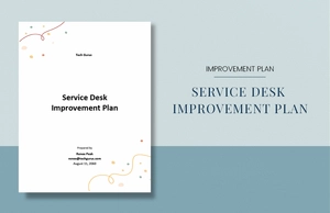 Service Desk Improvement Plan Template Service Desk Improvement Plan Template
