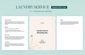Laundry Service Marketing Plan Template