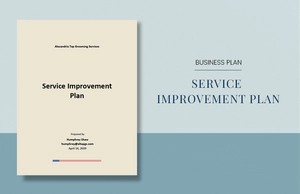 Sample Service Improvement Plan Template