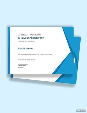Business Certificate Design Template