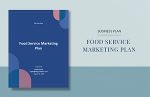 Food Service Marketing Plan Template