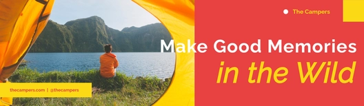 Camping Adventure Billboard Template