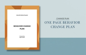 One Page Behavior Change Plan Template
