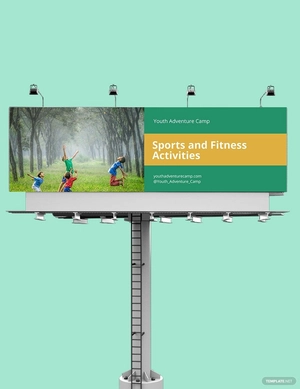 Kids Summer Camp Advertising Billboard Template