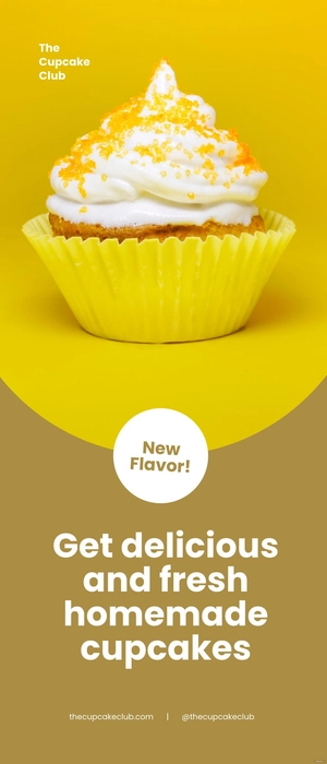 Cupcake Store Roll-up Banner Template