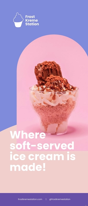 Ice Cream Shop Roll-up Banner Template