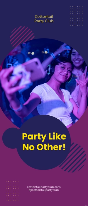 Stars Party Club Rollup Banner template