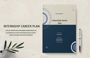 Internship Career Plan Template