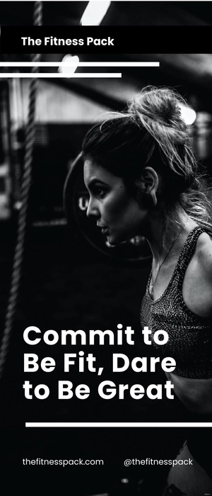 Fitness Club Roll Up Banner Template