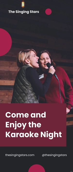 Club Karaoke Night Rollup Banner Template