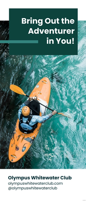 Rafting Sport Club Rollup Banner Template