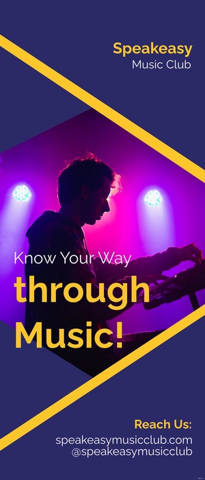 Music Club Rollup Banner Template