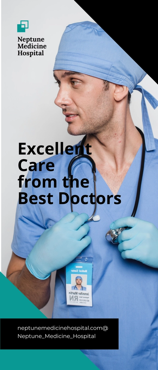 Health Care Hospital Roll-Up Banner Template