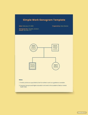 Simple Work Genogram Template