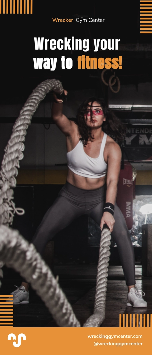Gym Training Roll Up Banner Template