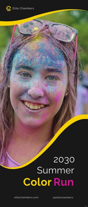 Color Run Event Roll-Up Banner Template