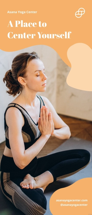 Yoga Meditation Rollup Banner Template