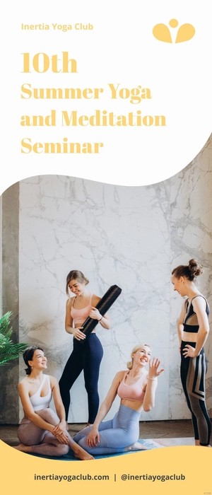Yoga Seminar Rollup Banner Template