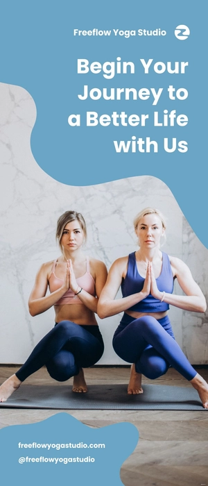 Yoga Studio Roll Up Banner Template