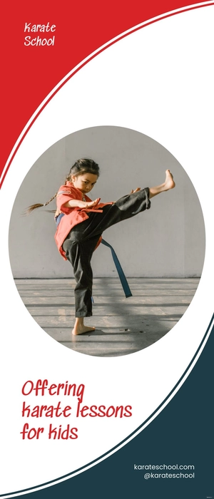 Kids Karate Training Roll Up Banner Template