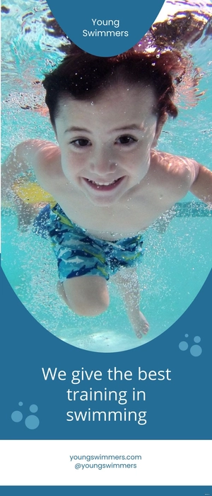 Kids Swimming Training Roll Up Banner Template