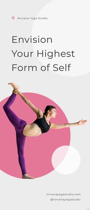Simple Yoga Roll Up Banner Template
