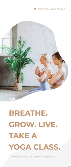 Yoga Class Roll Up Banner Template