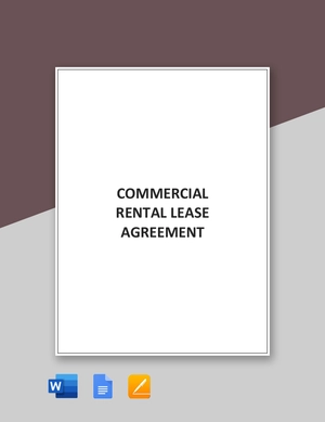 Commercial Rental Lease Agreement Template